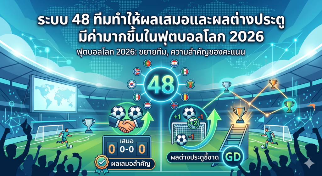 ระบบ 48 ทีมทำให้ผลเสมอและผลต่างประตูมีค่ามากขึ้นในฟุตบอลโลก 2026